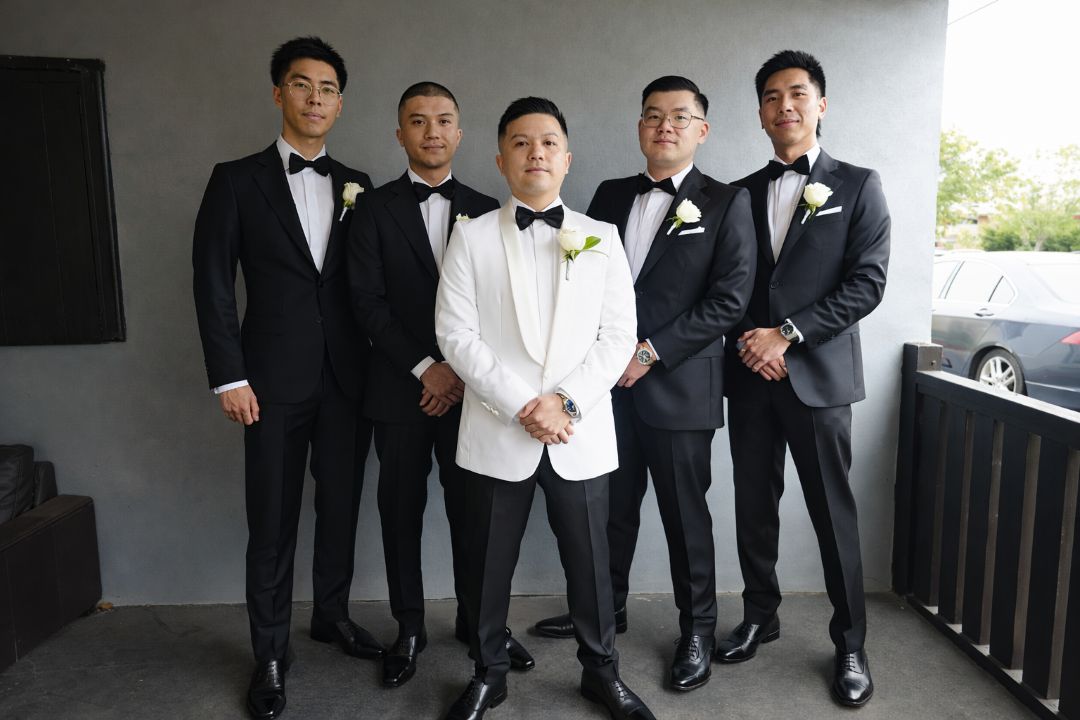 Tailor on road - groomsmen
