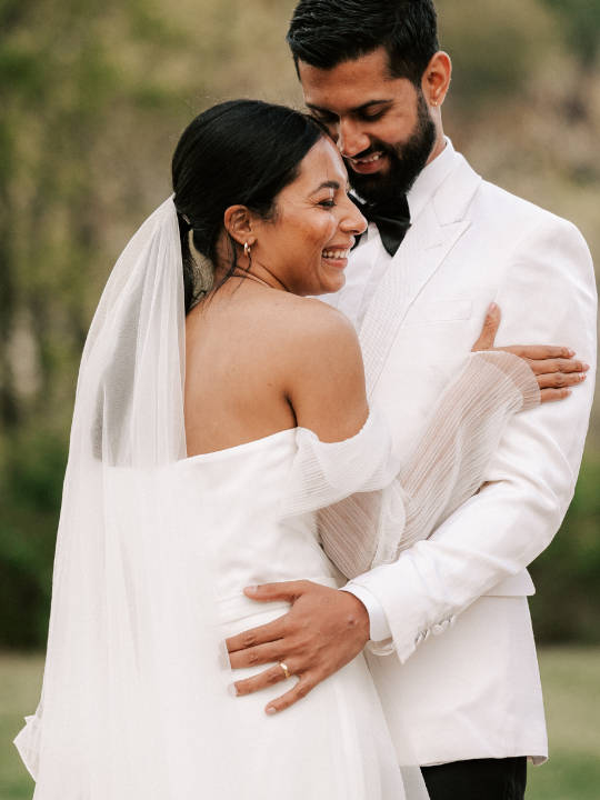 Joanne Keighery Photography_Melbourne photographer_wedding_bride and groom cuddling