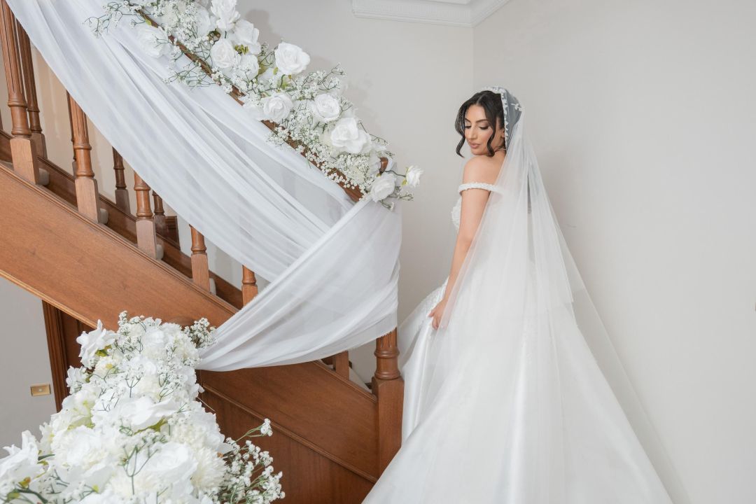 Mine and Your Event - bride on stairs Mine and Your Event