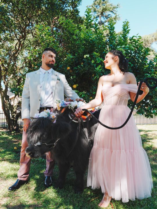 Farmyard Wedding Waiters - couple