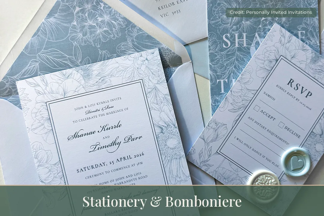 Melbourne Wedding & Bride - Stationery